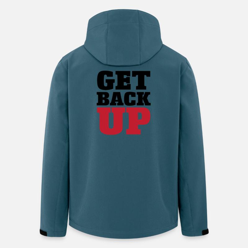 Judo Grafik Get Back Up - Recycelte Männer Softshell-Jacke von Stanley/Stella - Dunkles Petrol