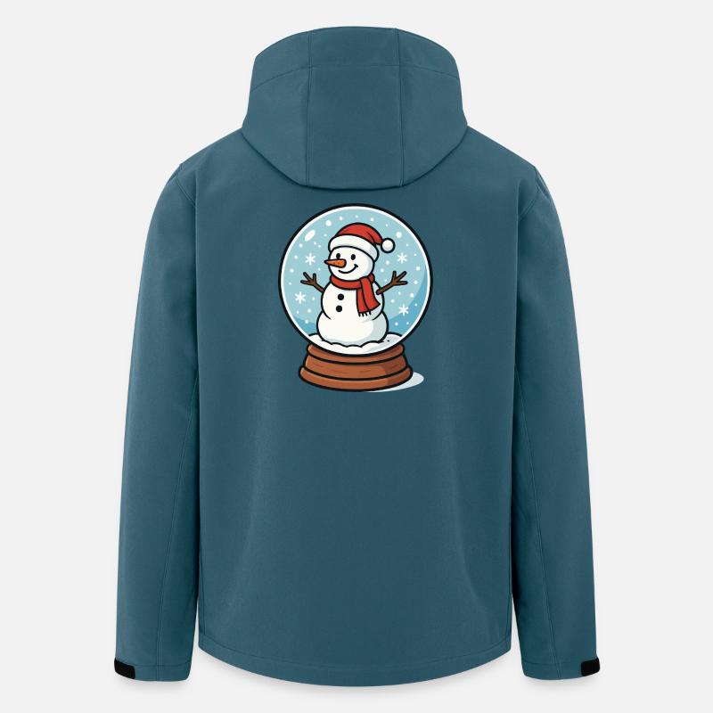 Schneekugel Schneemann - Recycelte Männer Softshell-Jacke von Stanley/Stella - Dunkles Petrol