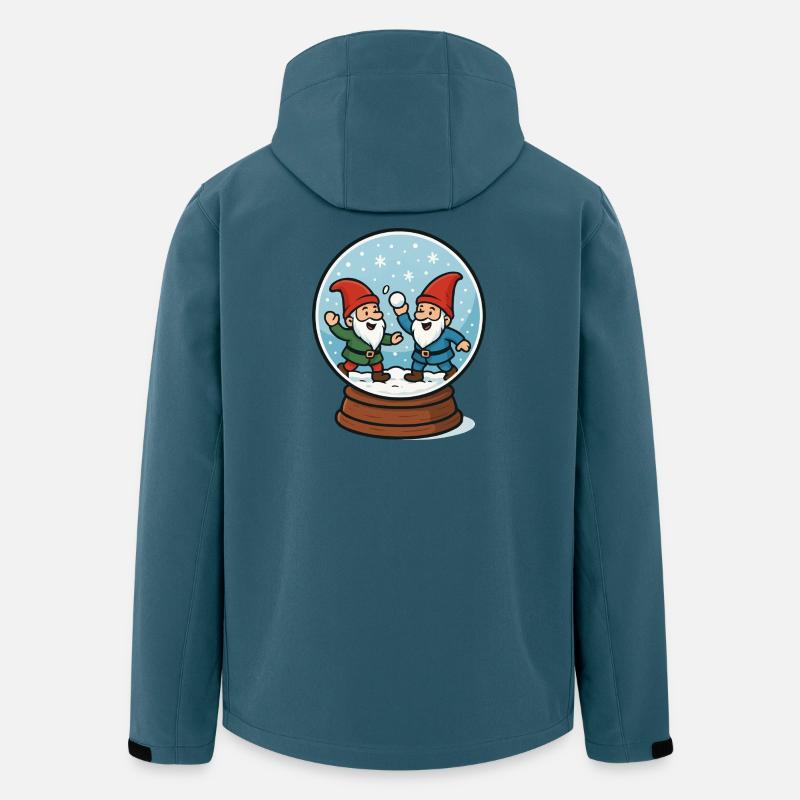 Zwerge in einer Schneekugel - Recycelte Männer Softshell-Jacke von Stanley/Stella - Dunkles Petrol