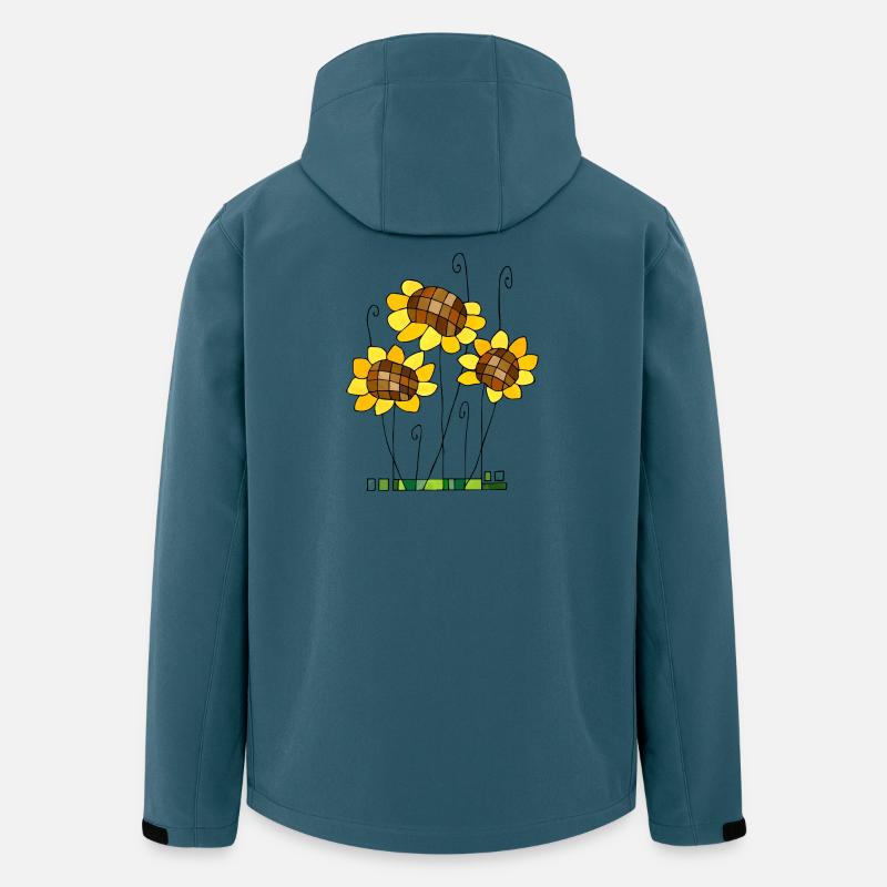 Blumen - Recycelte Männer Softshell-Jacke von Stanley/Stella - Dunkles Petrol