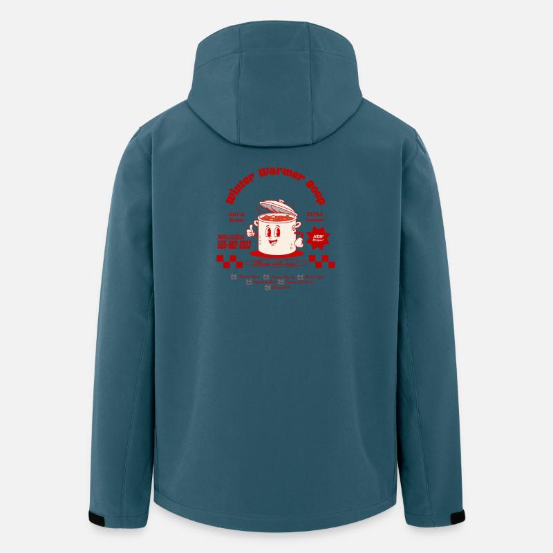 Kochtopf mit Lächeln Retro-Logo - Recycelte Männer Softshell-Jacke von Stanley/Stella - Dunkles Petrol