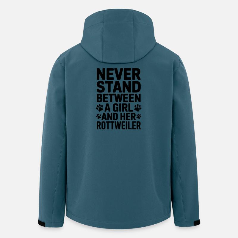 Rottweiler Spruch Mädchen Fun Rottweiler Geschenk - Recycelte Männer Softshell-Jacke von Stanley/Stella - Dunkles Petrol