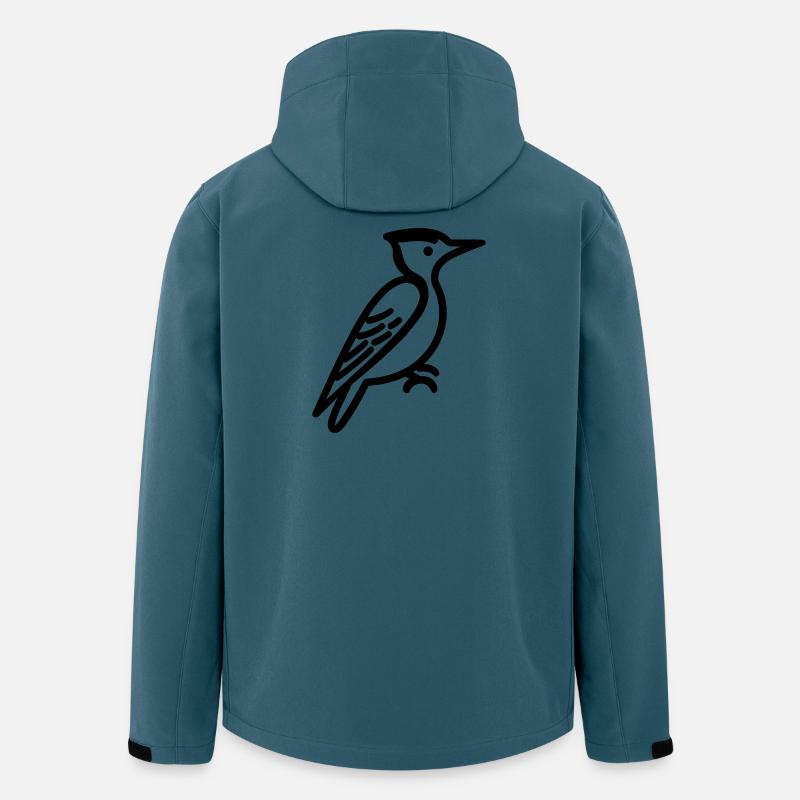 Specht - Recycelte Männer Softshell-Jacke von Stanley/Stella - Dunkles Petrol