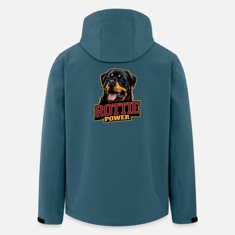 Rottie Power Rottweiler Design - Recycelte Männer Softshell-Jacke von Stanley/Stella - Dunkles Petrol