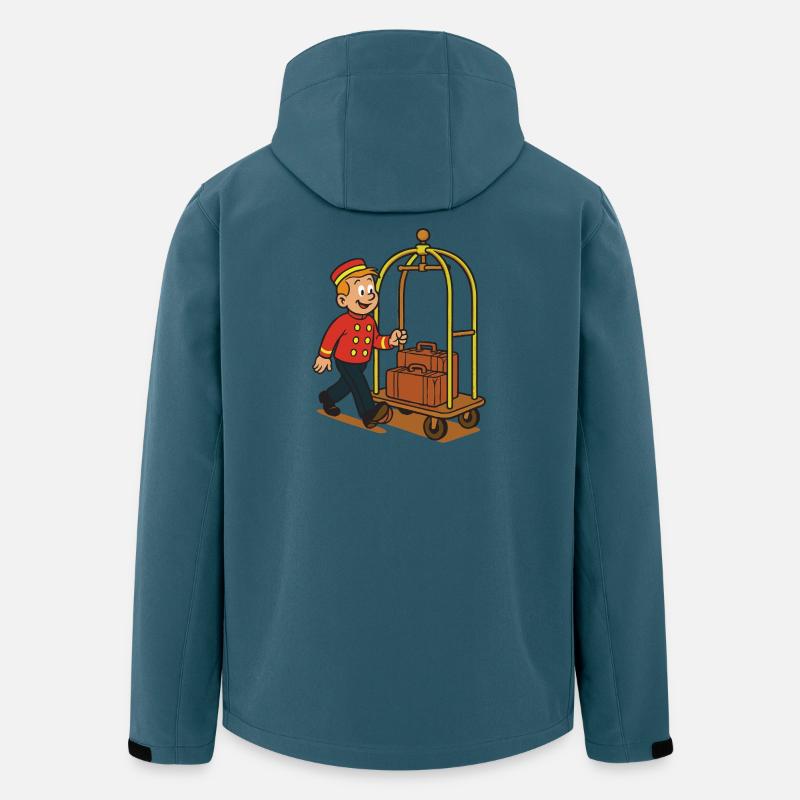 Piccolo Frankys Hotelwagen - Recycelte Männer Softshell-Jacke von Stanley/Stella - Dunkles Petrol