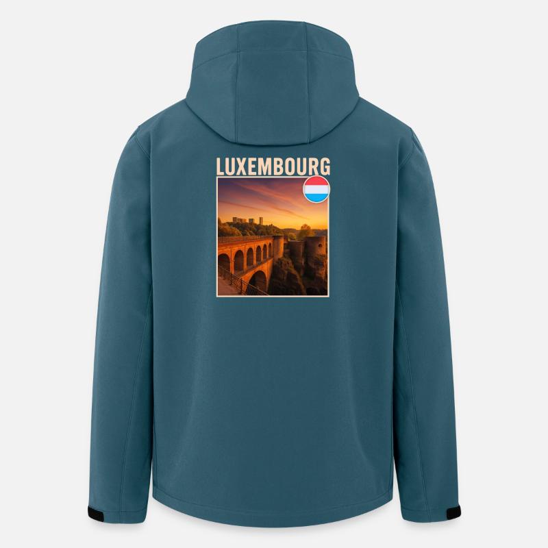Luxemburg - Recycelte Männer Softshell-Jacke von Stanley/Stella - Dunkles Petrol