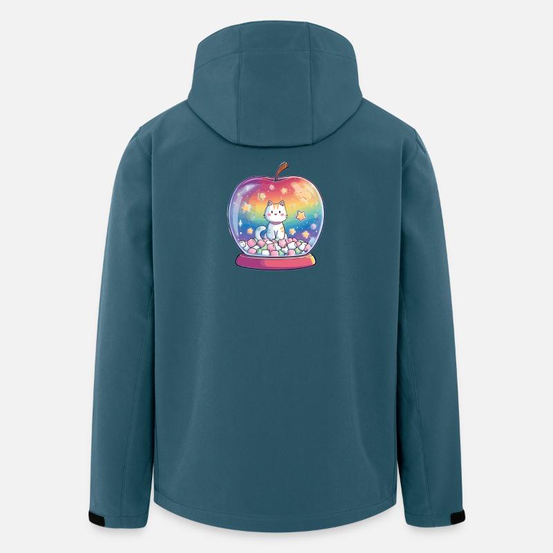 Arc-en-ciel boule de chat - Veste softshell homme en polyester recyclé Stanley/Stella - bleu pétrole foncé