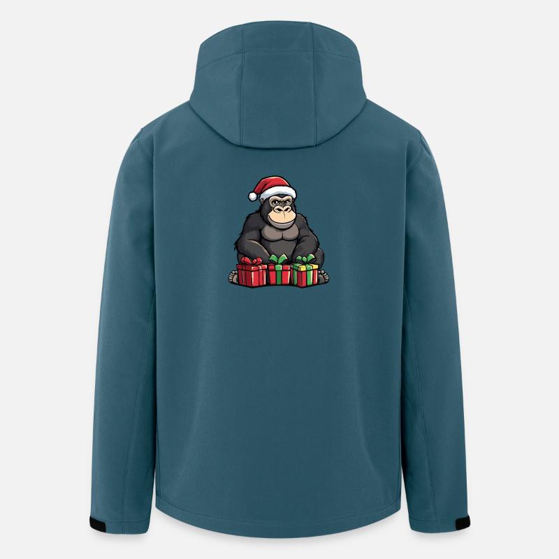 Gorilla Weihnachten Geschenke - Recycelte Männer Softshell-Jacke von Stanley/Stella - Dunkles Petrol