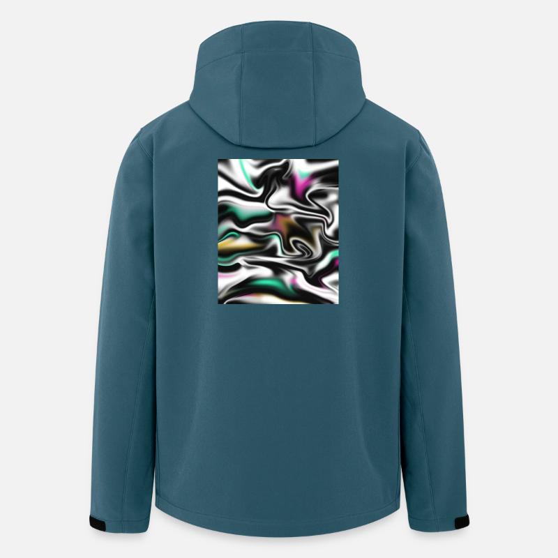 Holographic Flow - mystisch abstrakt - Recycelte Männer Softshell-Jacke von Stanley/Stella - Dunkles Petrol