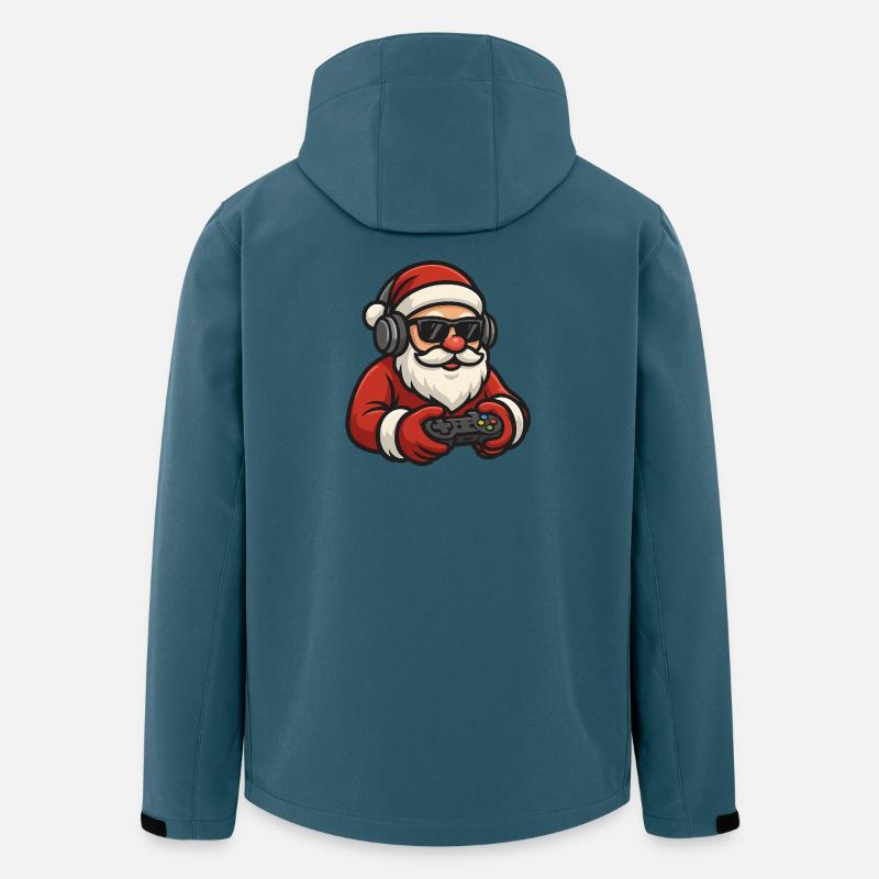 Weihnachtsmann beim zocken - Recycelte Männer Softshell-Jacke von Stanley/Stella - Dunkles Petrol
