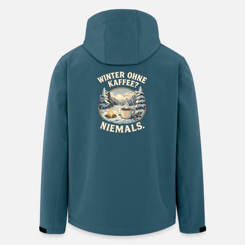 Winter ohne Kaffee? Niemals. - Recycelte Männer Softshell-Jacke von Stanley/Stella - Dunkles Petrol