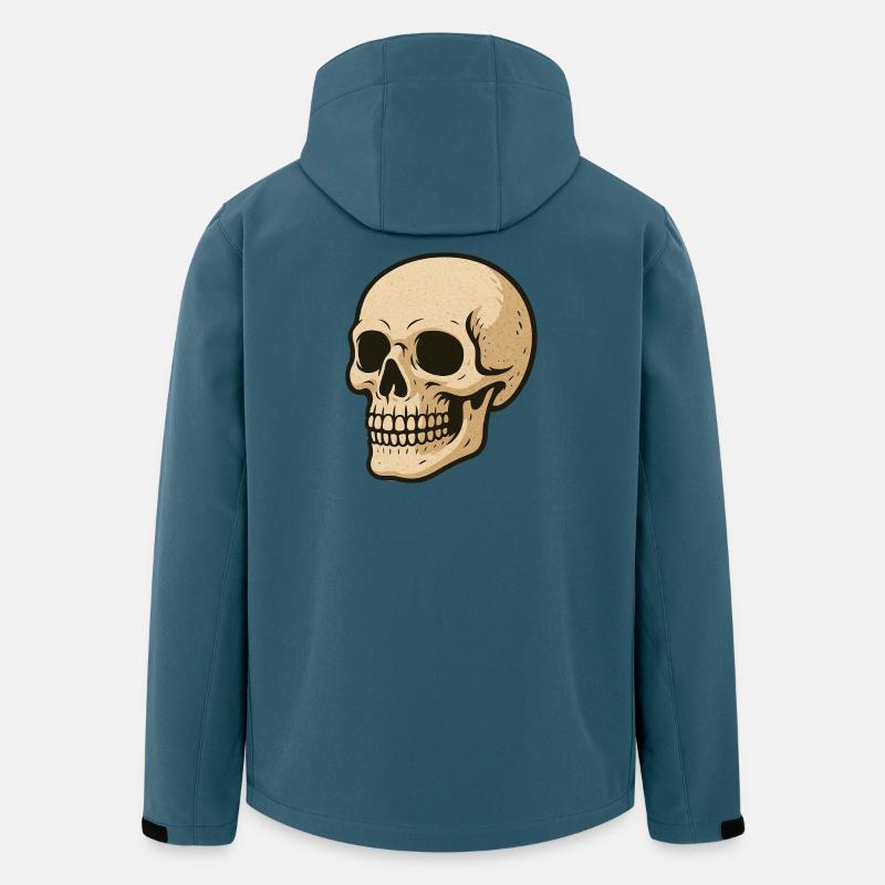 Sepia Schädel Illustration - Recycelte Männer Softshell-Jacke von Stanley/Stella - Dunkles Petrol