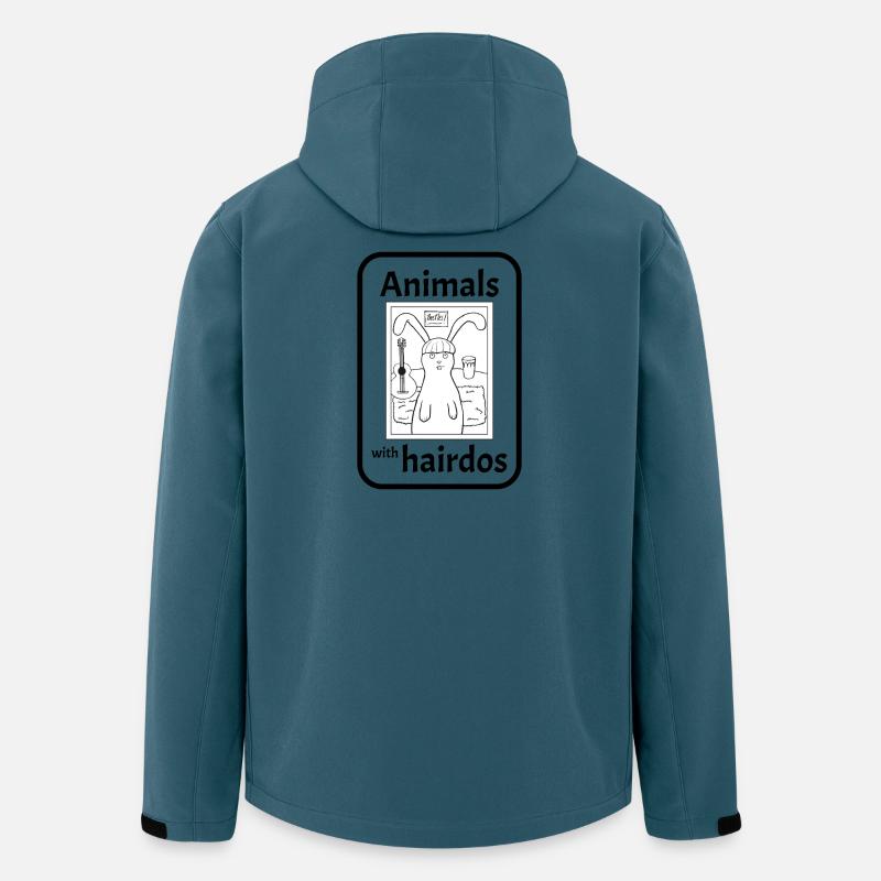 Lapin avec coiffure - Veste softshell homme en polyester recyclé Discoverer Stanley/Stella - bleu pétrole foncé