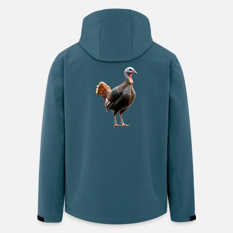 Dinde Poules Oiseaux Dinde - Veste softshell homme en polyester recyclé Stanley/Stella - bleu pétrole foncé