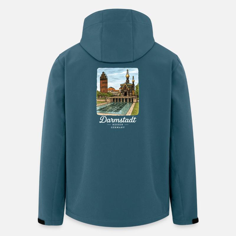 Darmstadt - Recycelte Männer Softshell-Jacke von Stanley/Stella - Dunkles Petrol