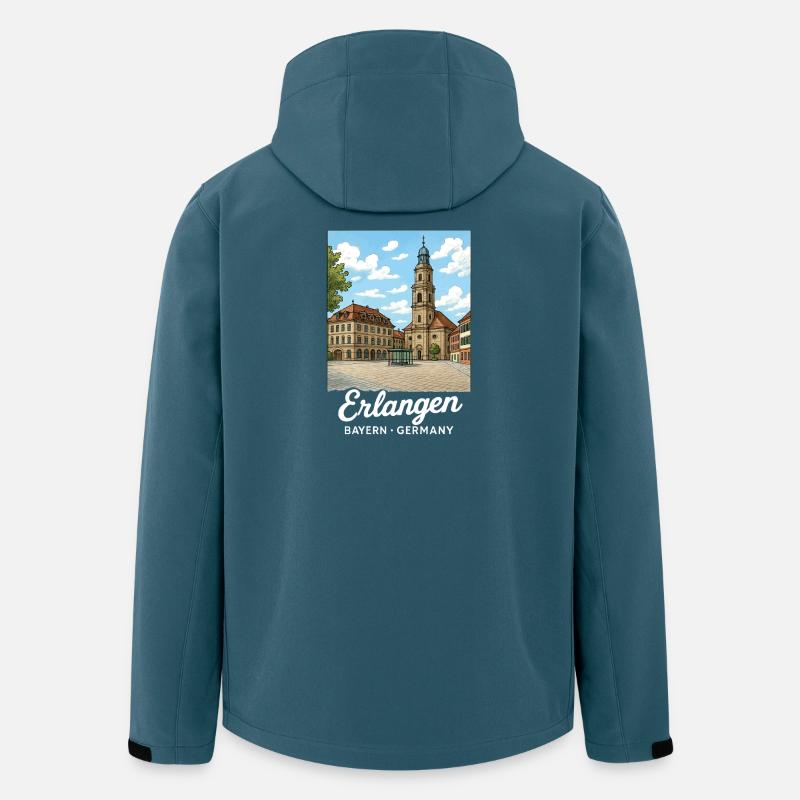 Erlangen - Recycelte Männer Softshell-Jacke von Stanley/Stella - Dunkles Petrol