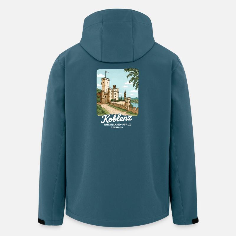 Koblenz - Recycelte Männer Softshell-Jacke von Stanley/Stella - Dunkles Petrol