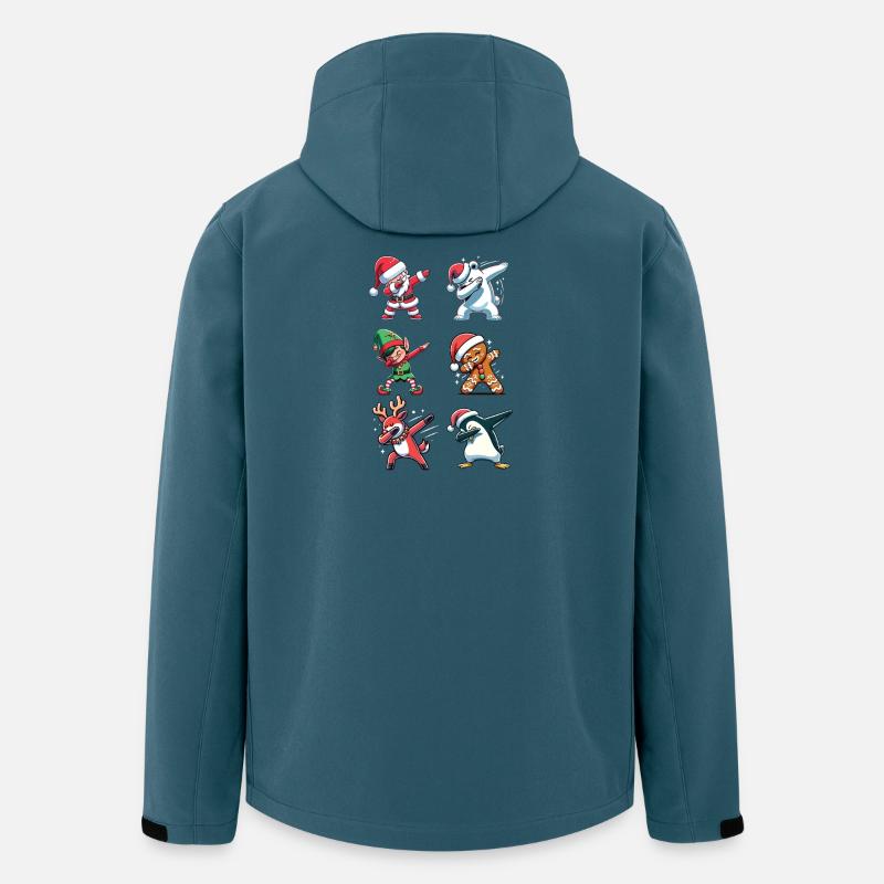 Dabbing Weihnachts Figuren Dab Weihnachten - Recycelte Männer Softshell-Jacke von Stanley/Stella - Dunkles Petrol