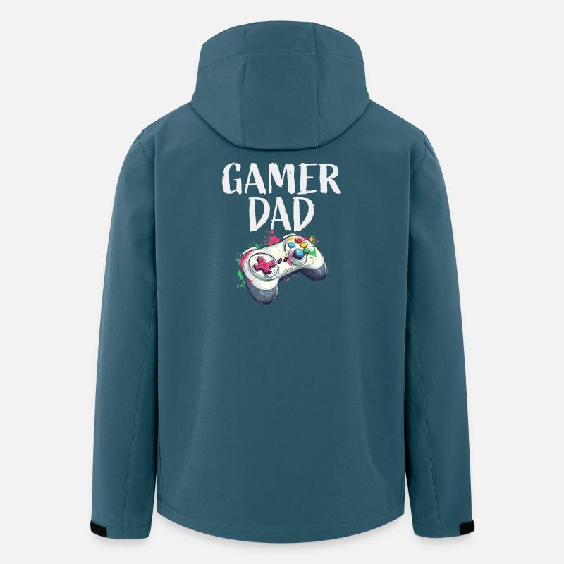 Gamer Dad Controller Splash - Men’s Recycled Softshell Jacket by Stanley/Stella - stargazer