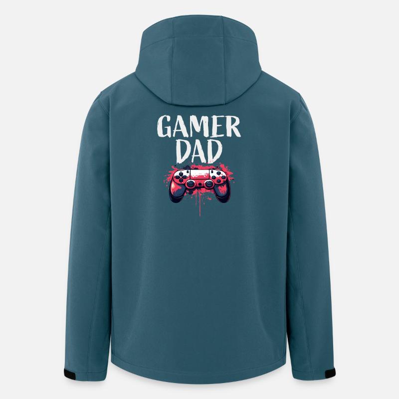 Gamer Dad Controller Kunst - Recycelte Männer Softshell-Jacke von Stanley/Stella - Dunkles Petrol