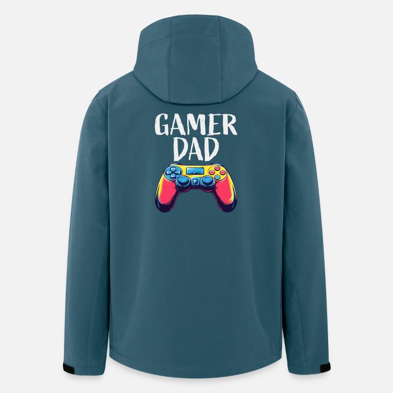 Gamer Dad Controller Graphics - Men’s Recycled Softshell Jacket by Stanley/Stella - stargazer