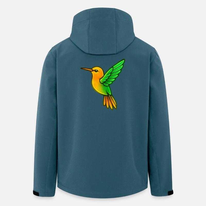 Kolibri Vogel - Recycelte Männer Softshell-Jacke von Stanley/Stella - Dunkles Petrol