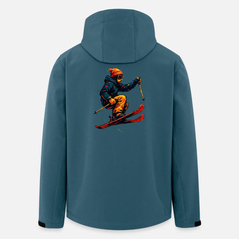 Skifahren | Skifahrer | Berg - Recycelte Männer Softshell-Jacke von Stanley/Stella - Dunkles Petrol