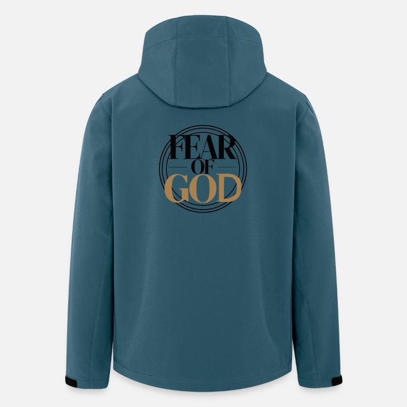 Fear Typografie Druck - Recycelte Männer Softshell-Jacke von Stanley/Stella - Dunkles Petrol
