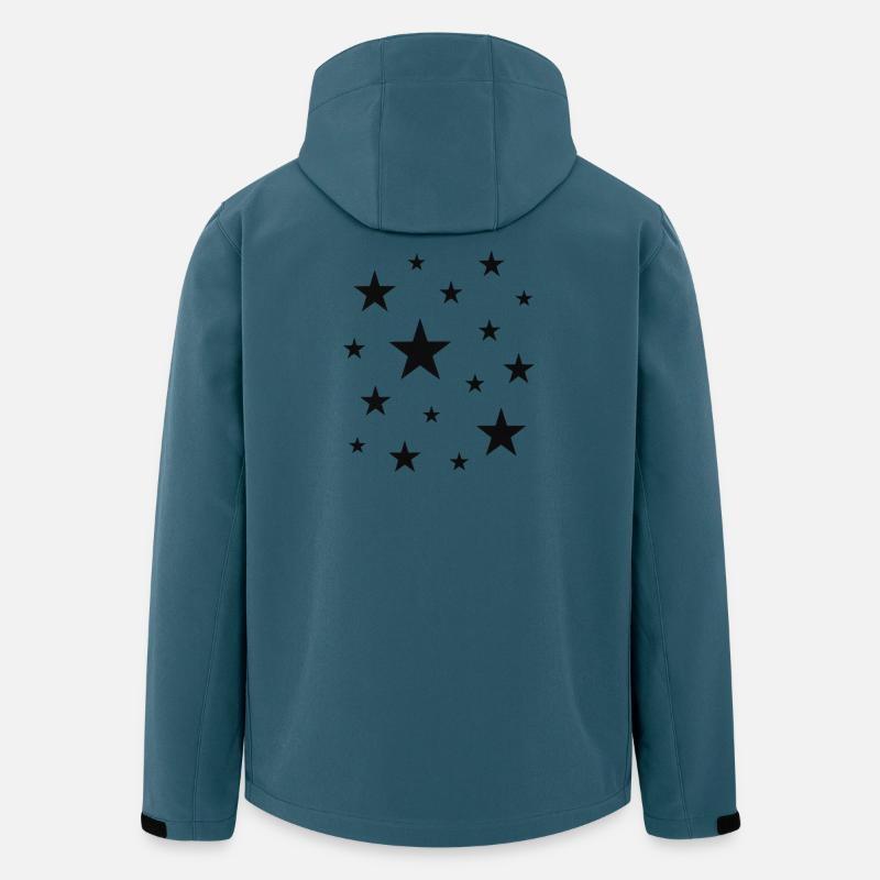 Nachtstern Muster Dunkle Sterne - Recycelte Männer Softshell-Jacke von Stanley/Stella - Dunkles Petrol