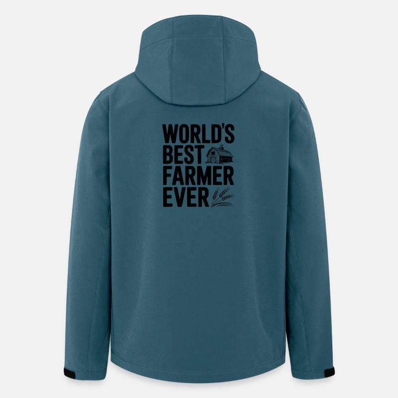 Der beste Bauer aller Zeiten - Recycelte Männer Softshell-Jacke von Stanley/Stella - Dunkles Petrol
