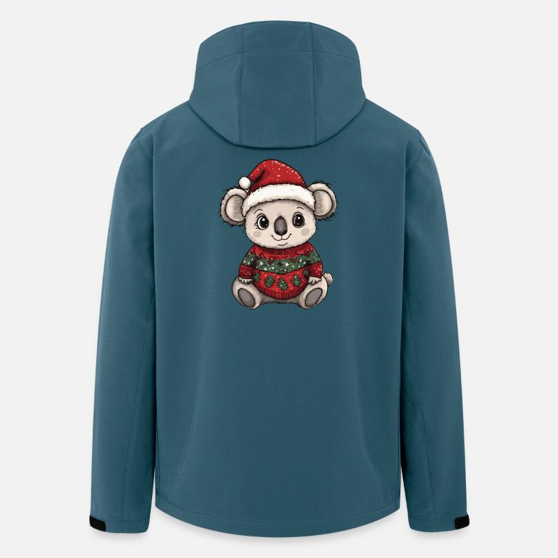 Koala Weihnachten Xmas - Recycelte Männer Softshell-Jacke von Stanley/Stella - Dunkles Petrol