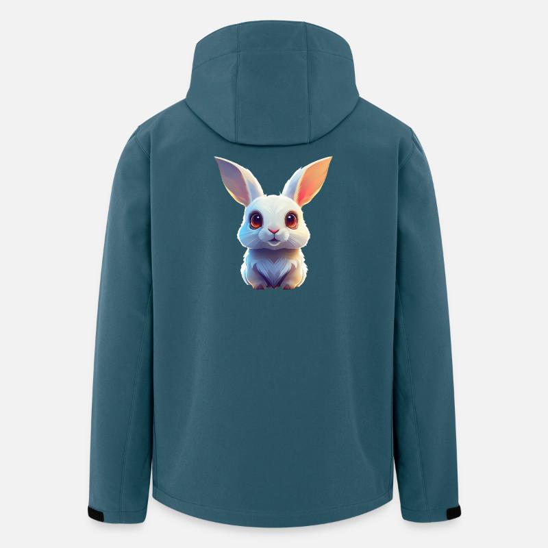 Weißer Kuschel-Hase - Recycelte Männer Softshell-Jacke von Stanley/Stella - Dunkles Petrol