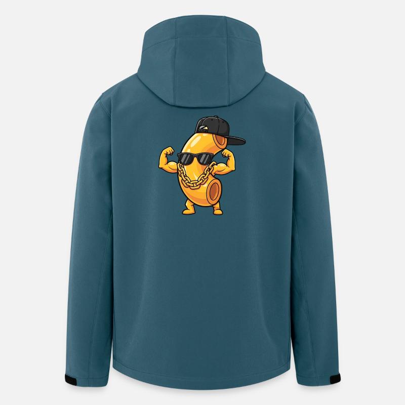 Mac n Cheese lustige Geschenkidee - Recycelte Männer Softshell-Jacke von Stanley/Stella - Dunkles Petrol