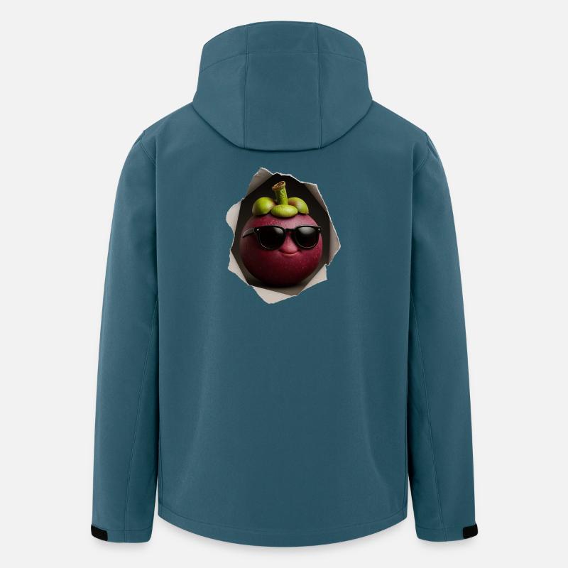 Mangoustan avec lunettes de soleil - Veste softshell homme en polyester recyclé Stanley/Stella - bleu pétrole foncé