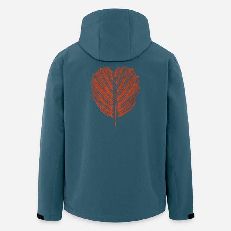 Erle Blatt - Botanik - Recycelte Männer Softshell-Jacke von Stanley/Stella - Dunkles Petrol