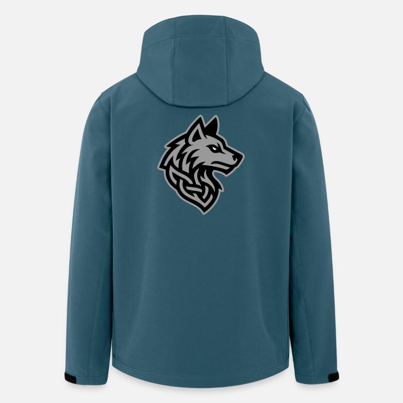 Wolf Kopf Wikinger - Recycelte Männer Softshell-Jacke von Stanley/Stella - Dunkles Petrol