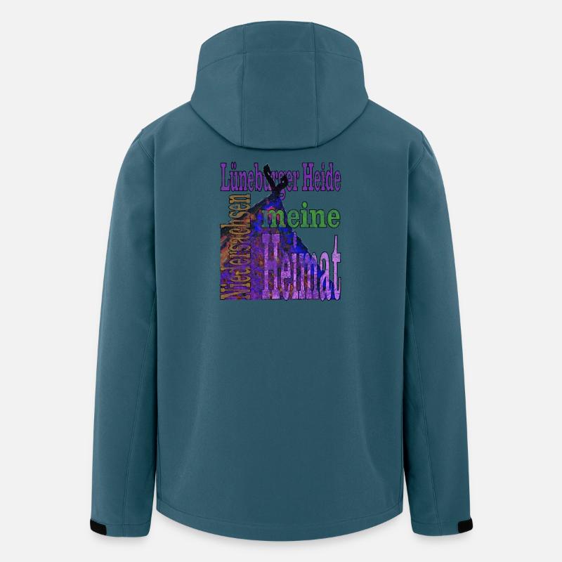 Lüneburger Heide mit Text - Recycelte Männer Softshell-Jacke von Stanley/Stella - Dunkles Petrol