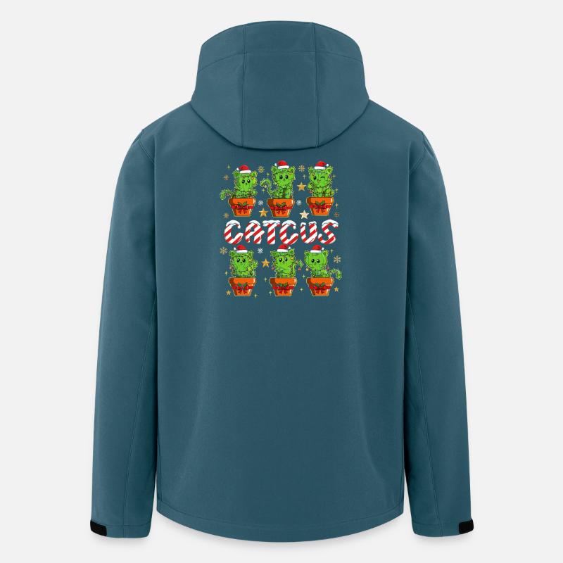 Caticus Weihnachtskaktus - Recycelte Männer Softshell-Jacke von Stanley/Stella - Dunkles Petrol