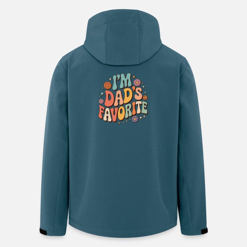 Ich bin Dads Favorit - Recycelte Männer Softshell-Jacke von Stanley/Stella - Dunkles Petrol