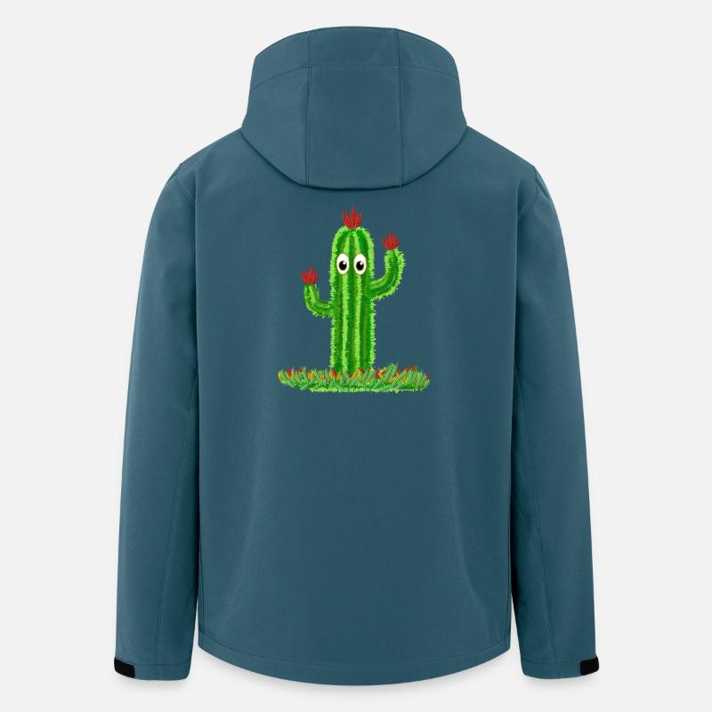 Kaktus mit Augen - Recycelte Männer Softshell-Jacke von Stanley/Stella - Dunkles Petrol