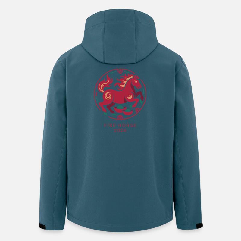 Fire Horse 2026 Emblem - Recycelte Männer Softshell-Jacke von Stanley/Stella - Dunkles Petrol