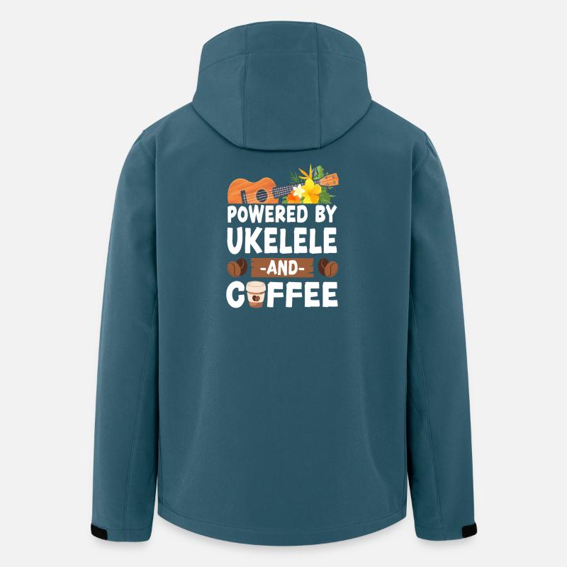 Hawaiian Ukulele Uke Coffee - Recycelte Männer Softshell-Jacke von Stanley/Stella - Dunkles Petrol