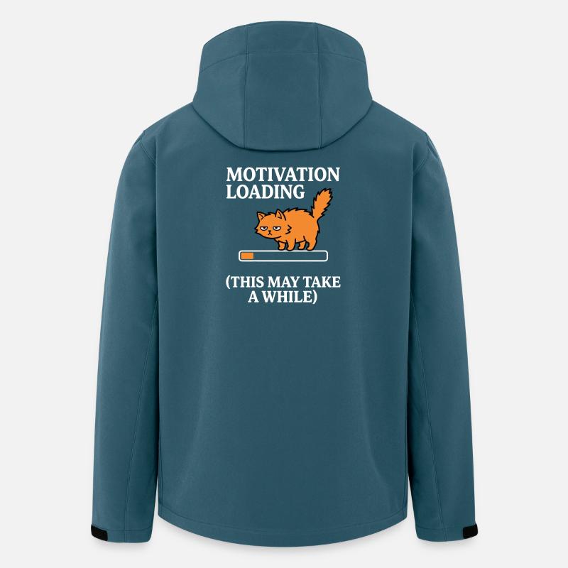 Motivation Loading Müde Katze mit Ladebalken - Recycelte Männer Softshell-Jacke von Stanley/Stella - Dunkles Petrol