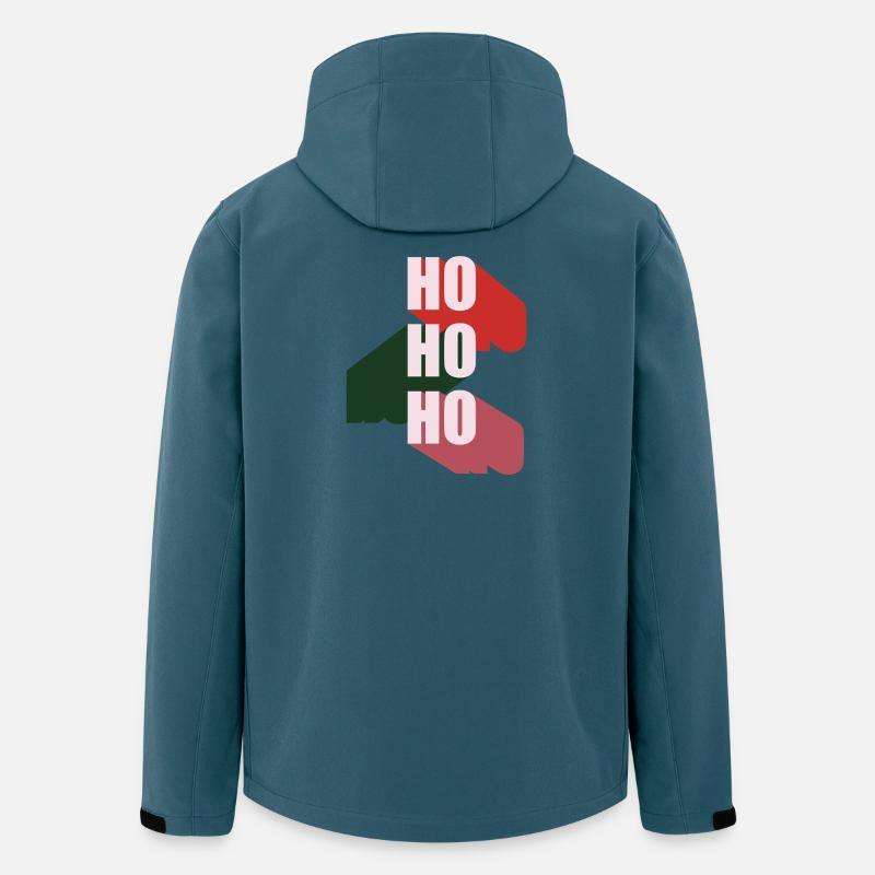 Ho Ho Ho Weihnachtsdesign - Recycelte Männer Softshell-Jacke von Stanley/Stella - Dunkles Petrol