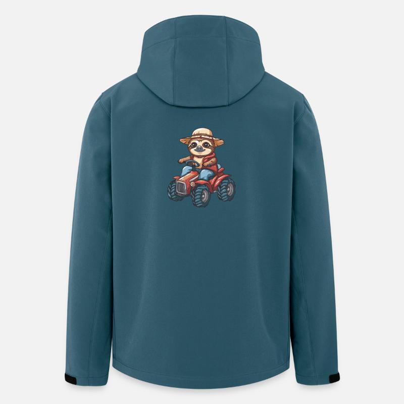 Faultier Traktor Farmer - Recycelte Männer Softshell-Jacke von Stanley/Stella - Dunkles Petrol