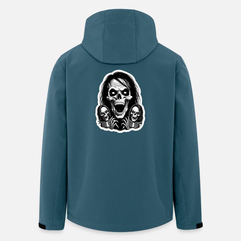 Schreiender Skull - Recycelte Männer Softshell-Jacke von Stanley/Stella - Dunkles Petrol