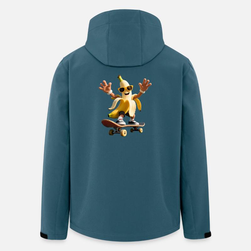 Coole Skateboard-Banane - Recycelte Männer Softshell-Jacke von Stanley/Stella - Dunkles Petrol