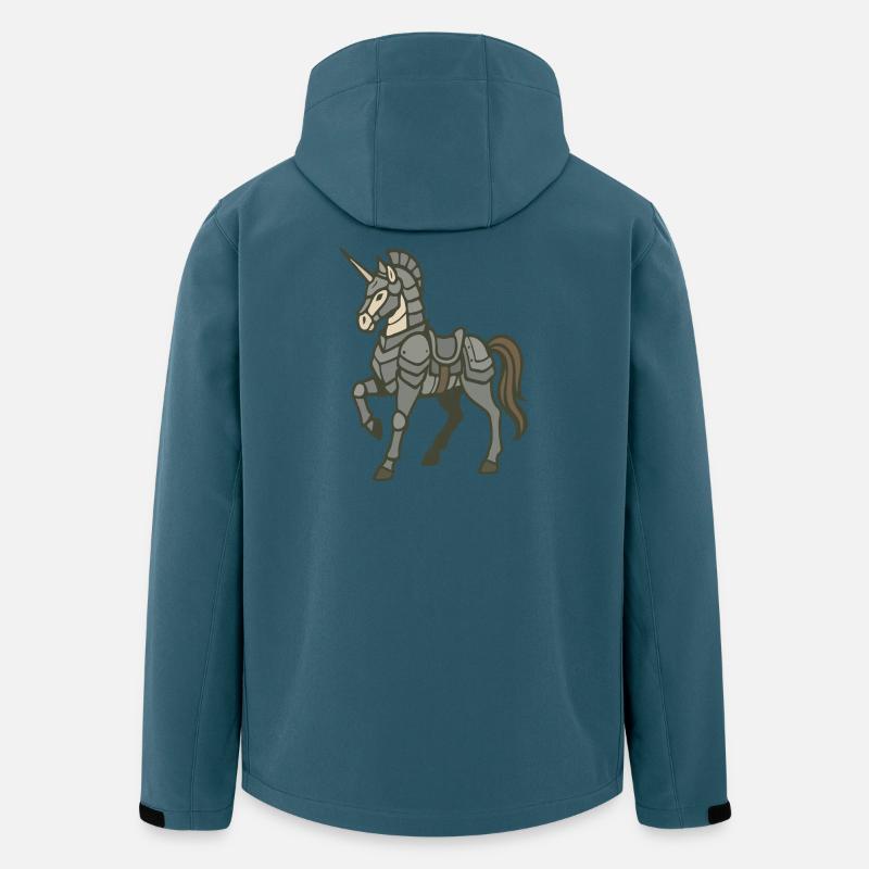 Fantasy-Design schwer gepanzerter Einhornritter - Recycelte Männer Softshell-Jacke von Stanley/Stella - Dunkles Petrol