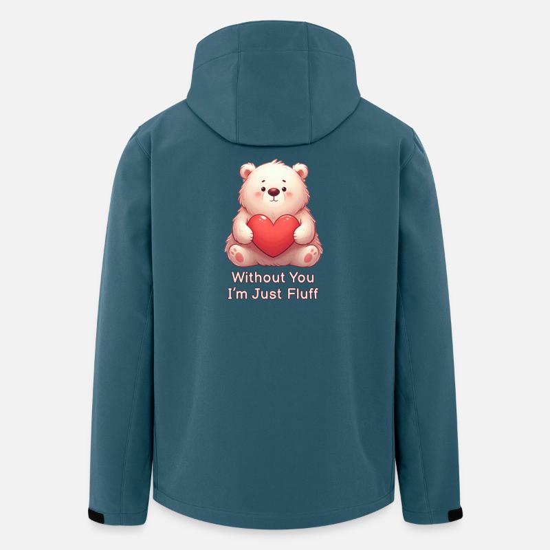 Teddybär mit Herz - Recycelte Männer Softshell-Jacke von Stanley/Stella - Dunkles Petrol