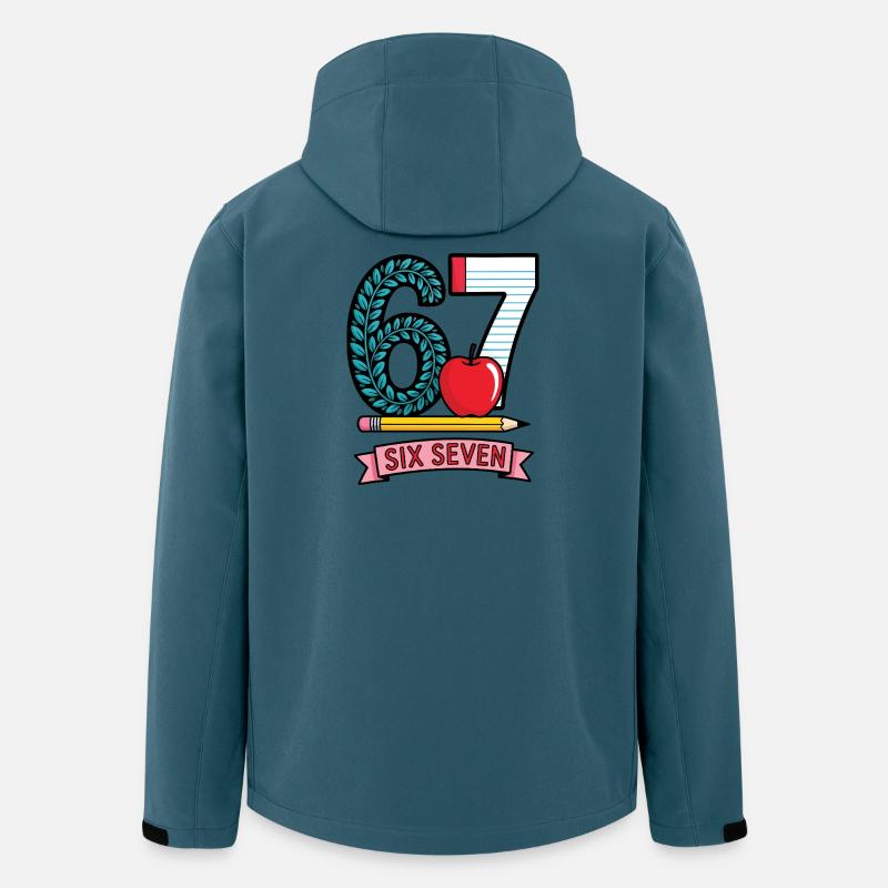 6 7 Apple and Pencil - Recycelte Männer Softshell-Jacke von Stanley/Stella - Dunkles Petrol